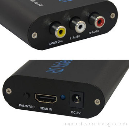 HDMI to AV video converter, auto recognize HDCP compatible with HDCP signal
